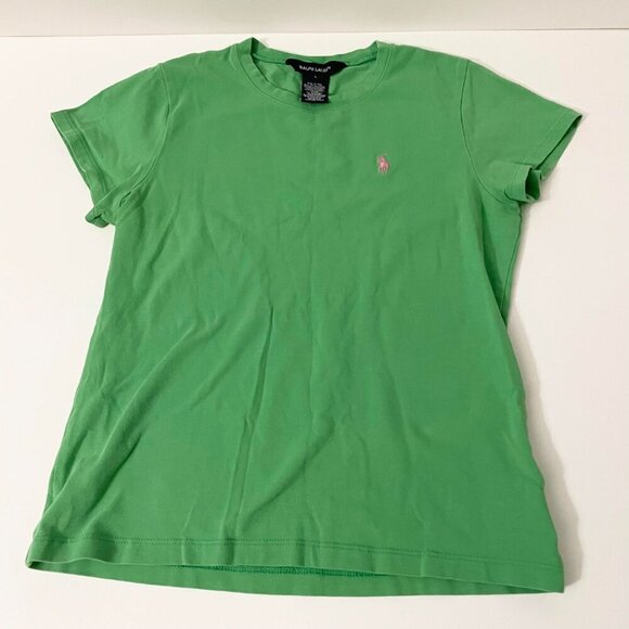 Ralph Lauren Shirt Kids Girls Size Large Tshirt Green - Picture 9 of 16